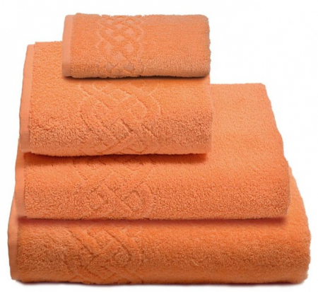 Полотенце махровое Донецкая Мануфактура Plait / Оранжевый