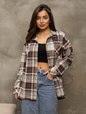 Женская рубашка мод.2110/2 / Коричневый