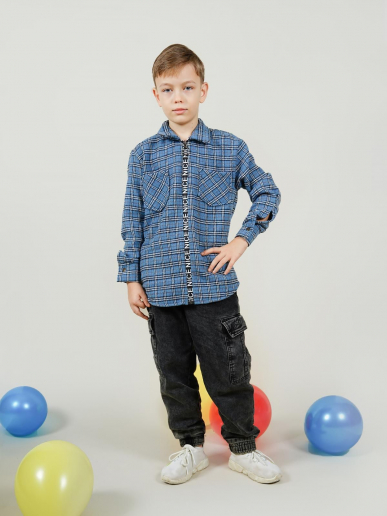 Рубашка детская РилТок - man / индиго