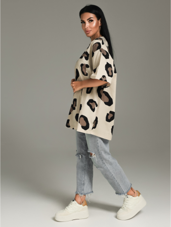 Женская футболка Ирбис / Экрю