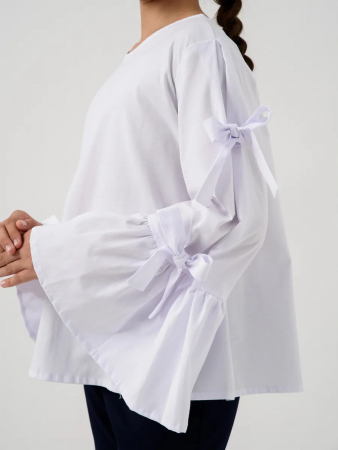 Детский джемпер "Лора" длинный рукав / Белый