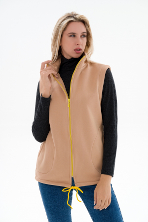 Жилет женский из футера / Капучино