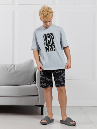 Костюм для мальчика Экипаж-2 / светло-серый