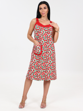 Женский сарафан МАТРЕШКА-2 СК-2206 / Малина на экрю