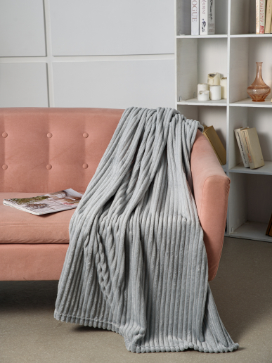 Плед велсофт / Светло-серый