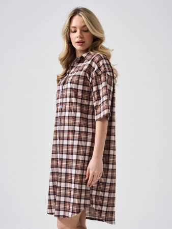 Женский халат "Комфорт" 2373-К / Коричневый