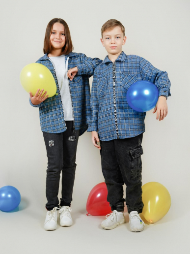 Рубашка детская РилТок - man / индиго