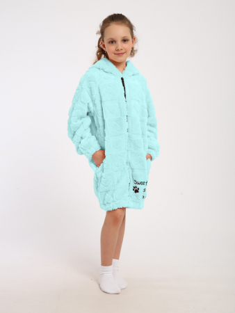 Детский халат "Мурлыка" / Бирюза