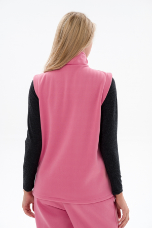 Жилет женский из футера / Персидский розовый макси