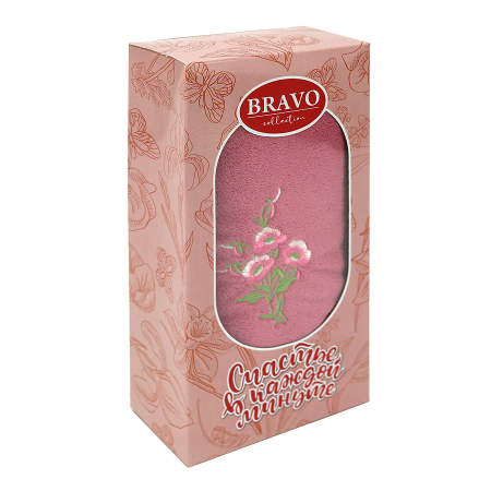 Полотенце микрофибра НВ Весна м9011_29 S / Брусничный