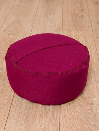 Болстер для йоги круглый "релакс" / бордо