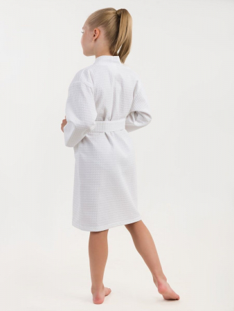 Детский вафельный халат / белый