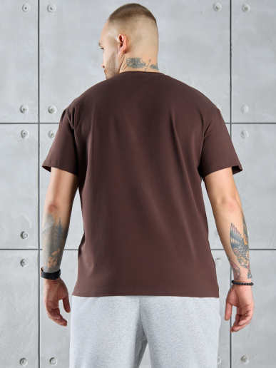 Фуфайка (футболка) мужская Арчи-2 ФП-055 / шоколадный