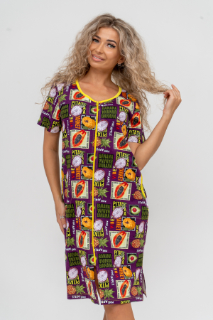 Женский халат 37007 / баклажан