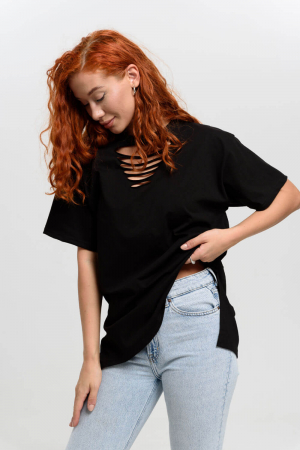 Женская футболка 7468 / черный