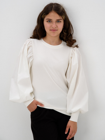 Детский джемпер "Доминика" длинный рукав / Молочный