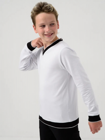 Детская толстовка "Гимназист" / Белый, черный