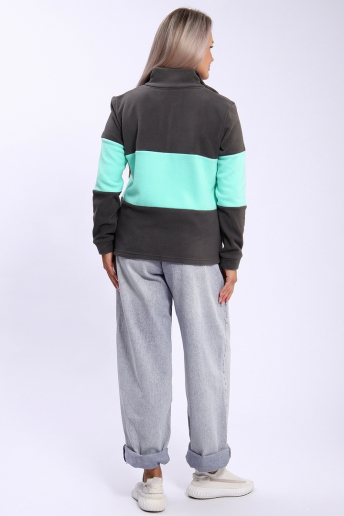 Женская толстовка КолорБлок 654 / Темно-серый