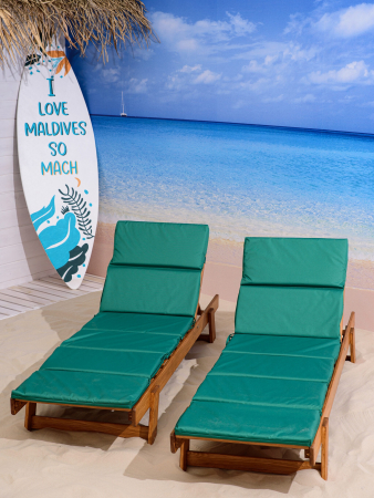 Матрас для шезлонга с сумкой арт. SZO / Зеленый