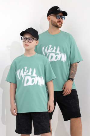 Детская футболка для мальчика Леон-3 / зеленый