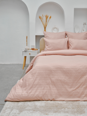 Пододеяльник микрофибра страйп / Пудра