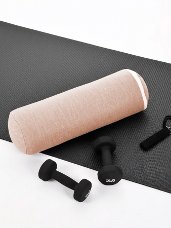 Валик для Йоги с гречневой лузгой арт. PVR / Бежевый