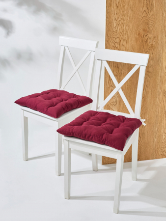 Кухонная подушка на стул (габардин) арт.GB40 / Бордовый