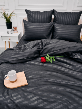 Пододеяльник микрофибра страйп / Серый