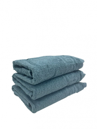 Полотенце махровое Туркмения греческий бордюр / серо-зеленый 430 г/м2