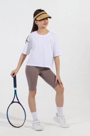 Детские бриджи для девочки №5 / капучино