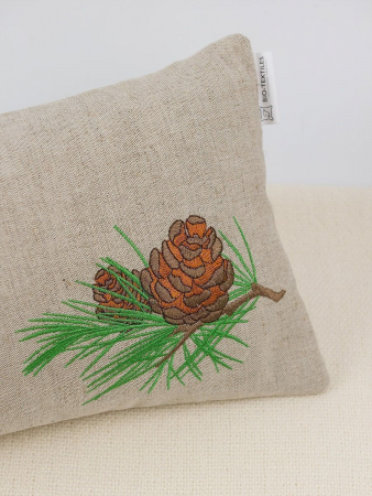 Подушка-валик "Кедровая магия" с кедровой стружкой