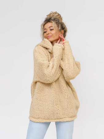 Женская толстовка мод.1770/3 (оверсайз) / Молочный