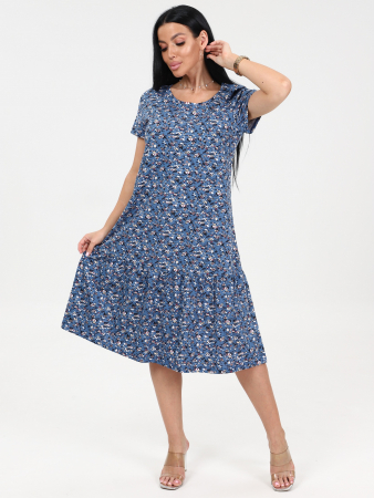 Женское платье М-996 / Цветок синий