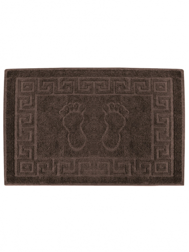Махровое полотенце УЗБ Коврик м7704_07 / коричневое