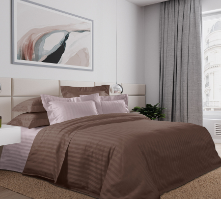 Постельное белье страйп-сатин ТМ Legends / Шоколатье
