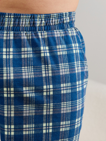 Шорты мужские Тор-2 / клетка синяя