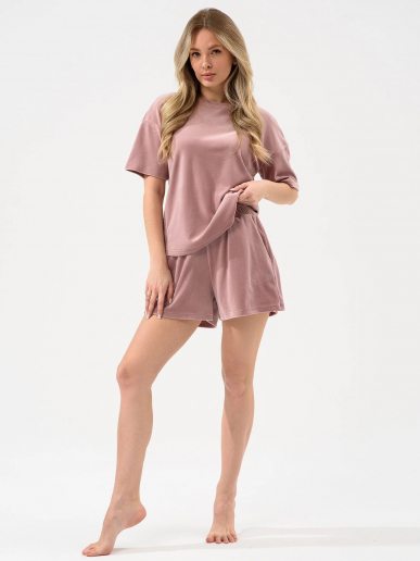 Женский костюм "Милана" (шорты) 2158-В / Розовый