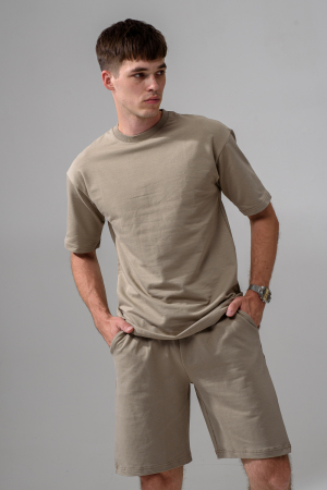 Мужской костюм с шортами 14486 / мокко