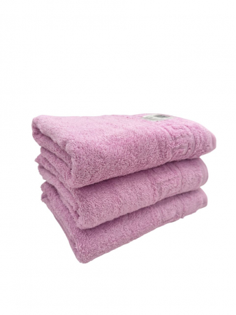 Полотенце махровое Туркмения греческий бордюр / розовый 430 г/м2