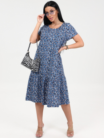 Женское платье М-996 / Цветок синий