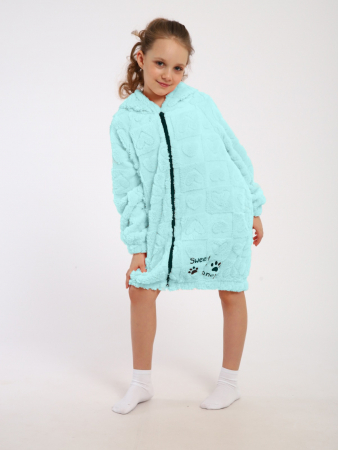 Детский халат "Мурлыка" / Бирюза
