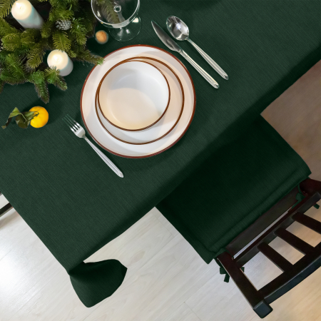 Скатерть рогожка "Волшебная Ночь" / Изумруд (упаковка 2)