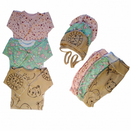 Детский комплект распашонка трансформер, ползунки на рибане КМП_2пр_РП_КП