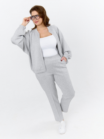 Женский бомбер Нео-1 БО-004 / серый меланж