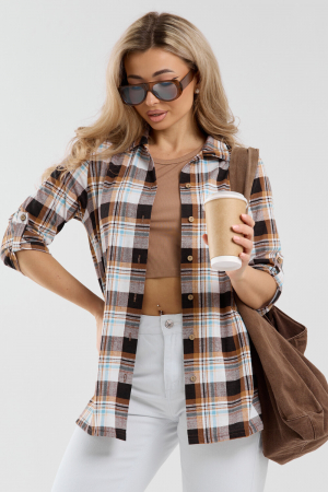 Женская рубашка 36988 / коричневый