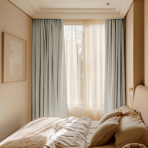 Комплект штор "Волшебная Ночь" Бархатный Блэкаут / Туман