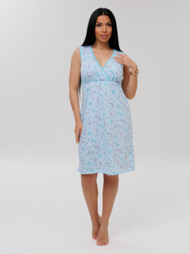 Женская сорочка для беременных Сор-80(К) / Бирюзовый (аист)