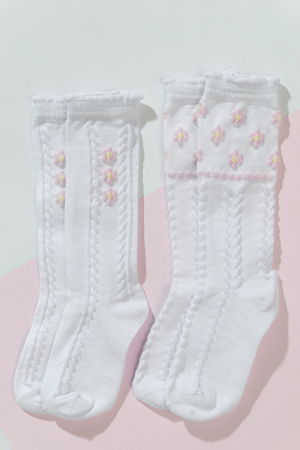 Детские гольфы Незабудка (набор 2 пары) / белый