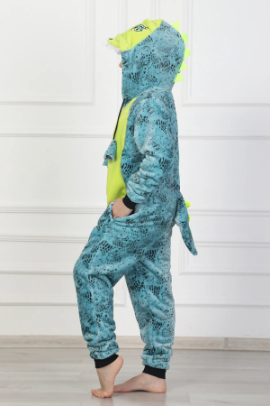 Детский комбинезон-кигуруми "Rex" 1536-Эф/Р / Голубой