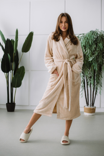 Женский халат Велсофт шалька г/кр / Расцветки в ассортименте